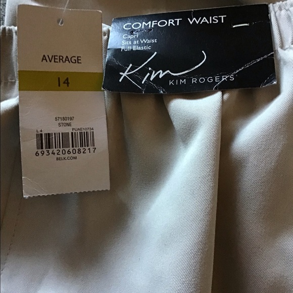 Kim Rogers Pull On Stretch Capri (NWT) - Picture 6 of 6